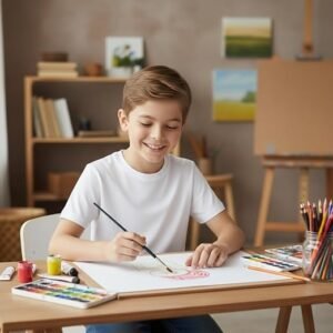 Kids Boys T Shirts Plain Black T Shirt Soft Feel