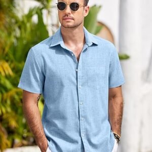 Men's Casual Button Down Shirt Long Sleeve