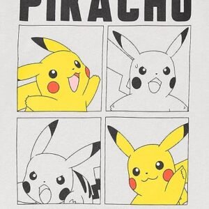 Kids Grey Black Pikachu Skater Clothes Top